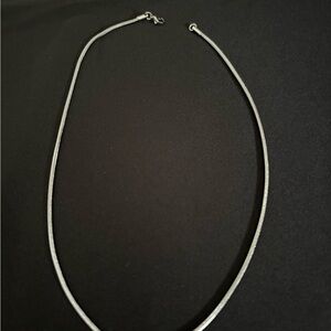 Box Chain Silver Necklace